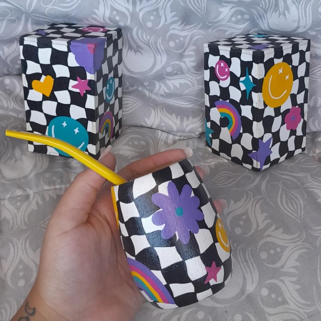 Set Matero Cuadriculado