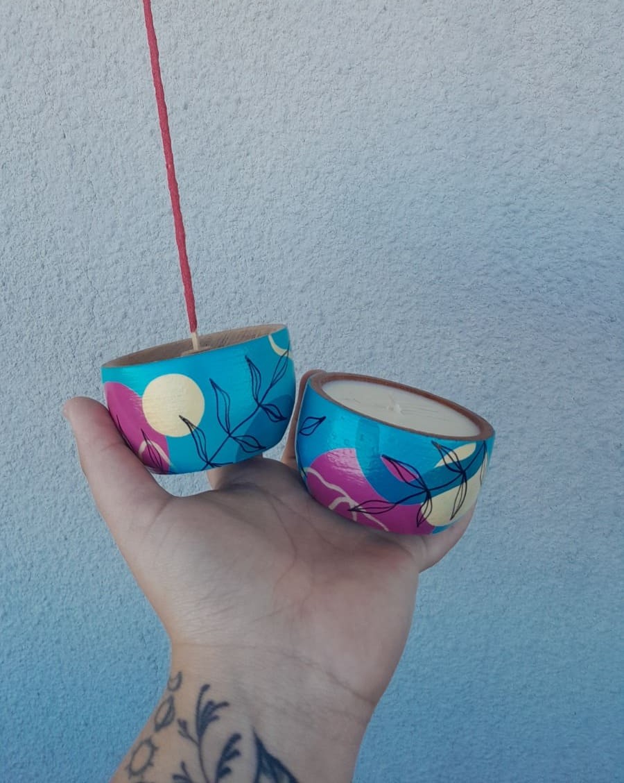 Vela y Porta sahumerio Místico